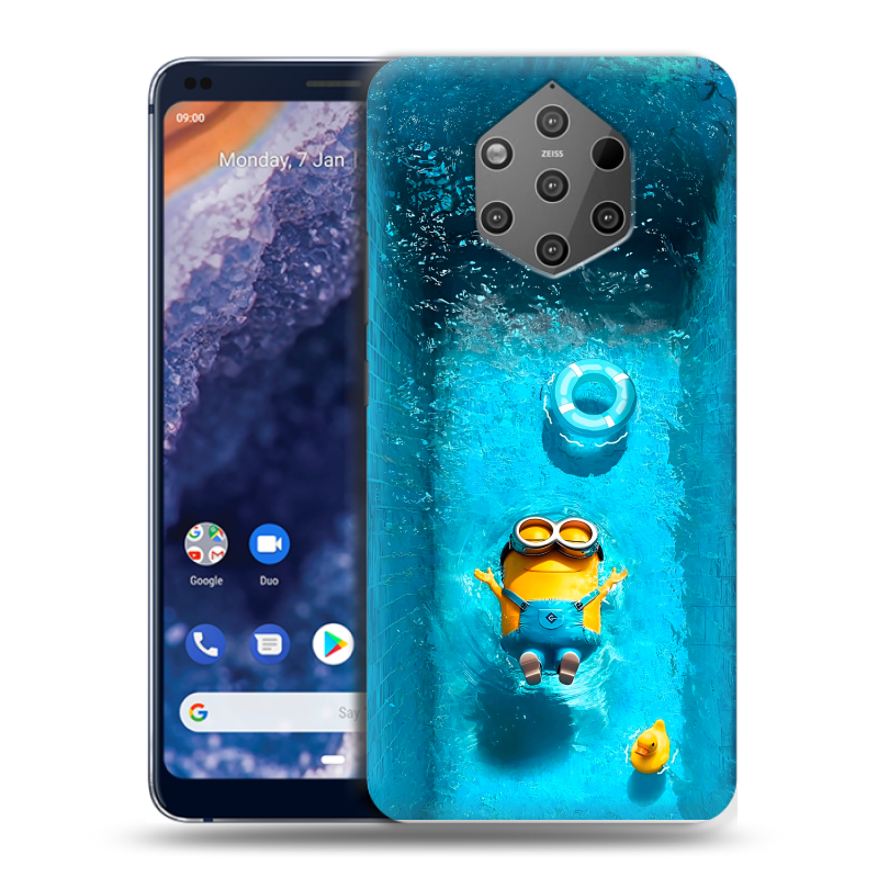 Силиконовый чехол на Nokia 9 PureView с принтом Миньоны Силиконовый чехол на Nokia 9 PureView с принтом Миньоны