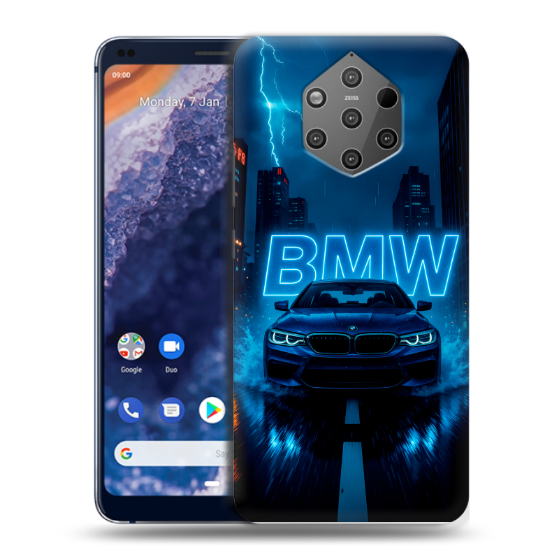 Пластиковый чехол на Nokia 9 PureView с принтом BMW БМВ Пластиковый чехол на Nokia 9 PureView с принтом BMW БМВ