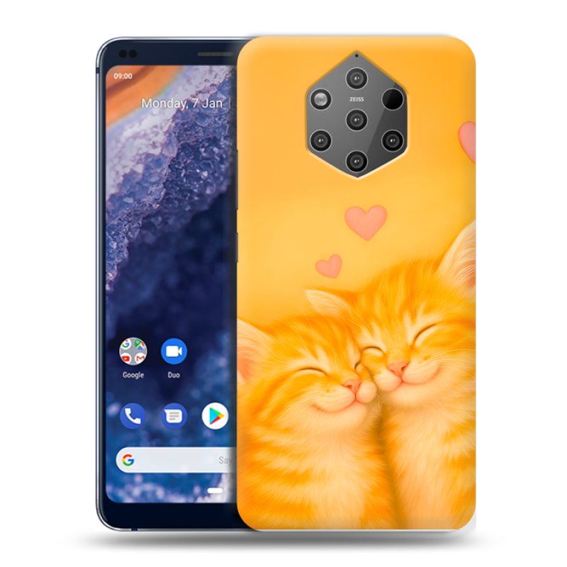 Пластиковый чехол на Nokia 9 PureView с принтом Милые котята Пластиковый чехол на Nokia 9 PureView с принтом Милые котята