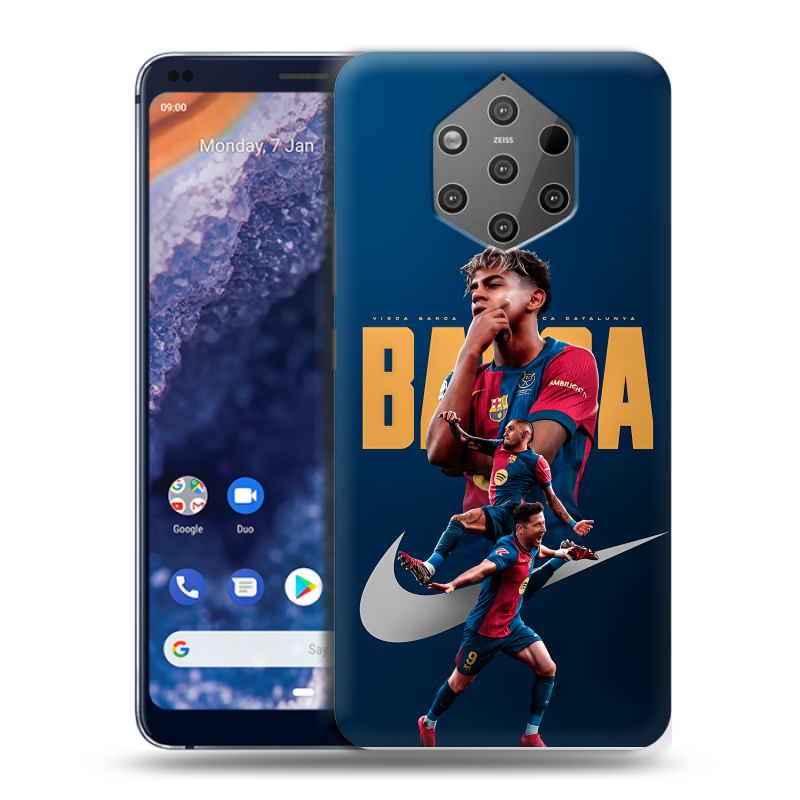 Пластиковый чехол на Nokia 9 PureView с принтом Барселона Barca Yamal Пластиковый чехол на Nokia 9 PureView с принтом Барселона Barca Yamal