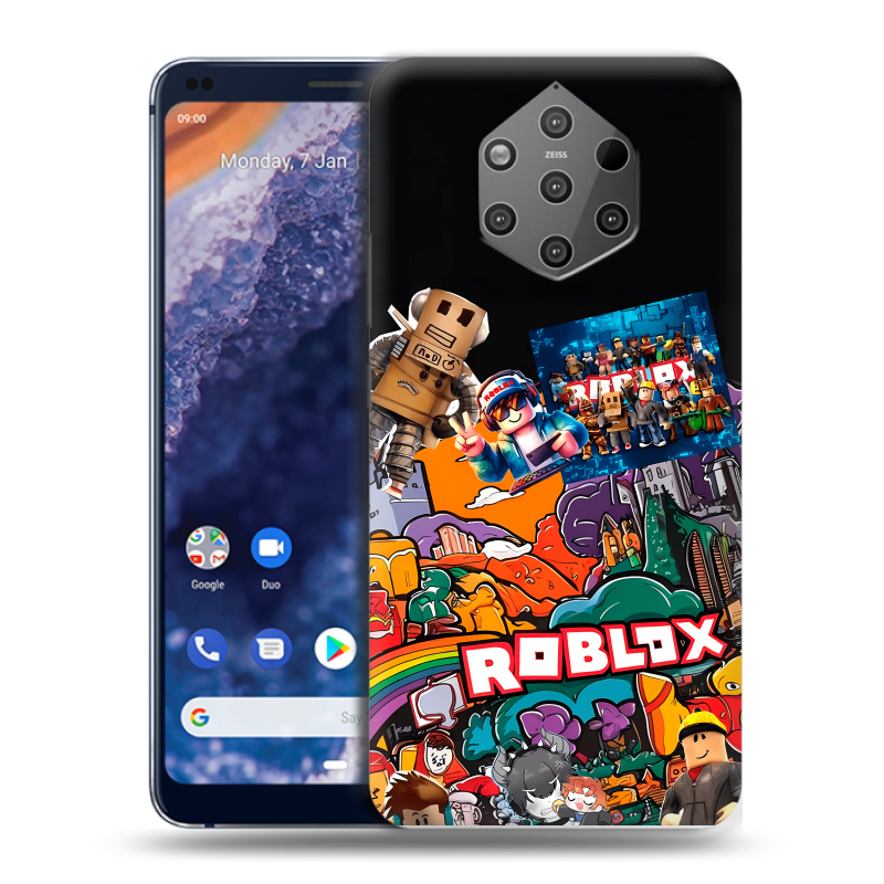 Пластиковый чехол на Nokia 9 PureView с принтом Roblox Роблокс Пластиковый чехол на Nokia 9 PureView с принтом Roblox Роблокс