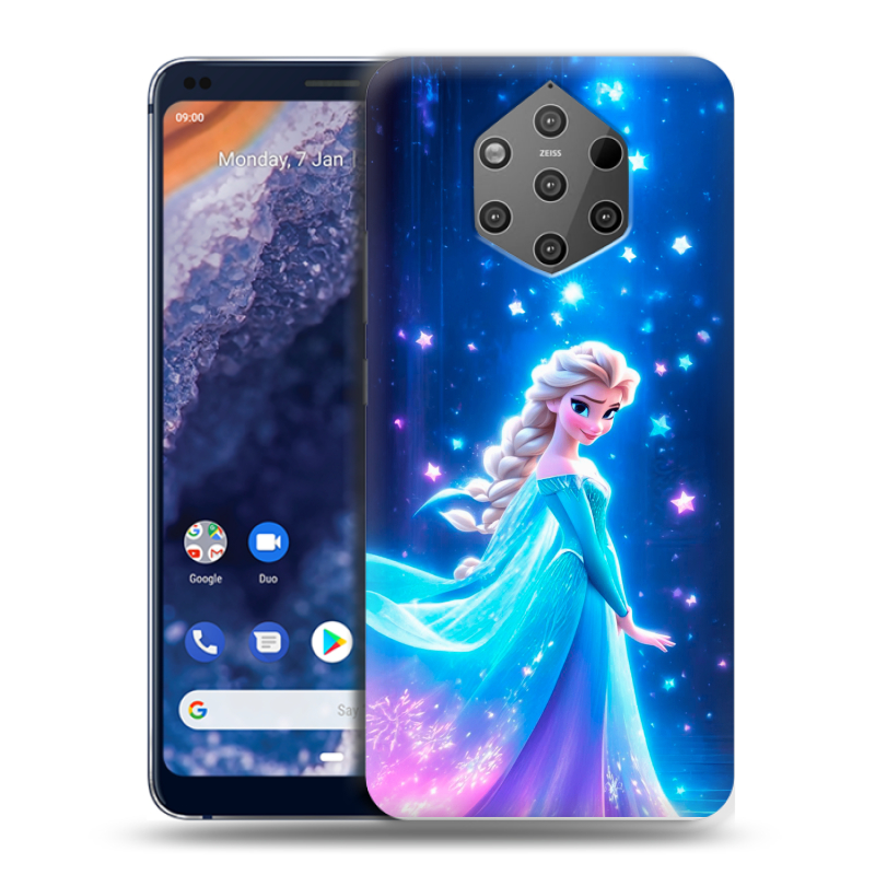 Пластиковый чехол на Nokia 9 PureView с принтом Холодное сердце Frozen Пластиковый чехол на Nokia 9 PureView с принтом Холодное сердце Frozen
