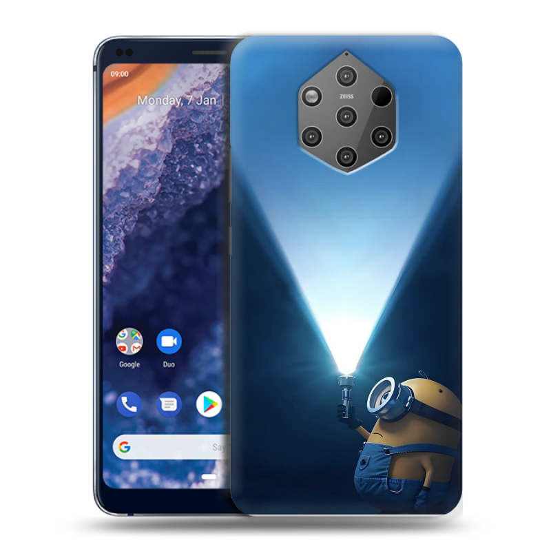 Силиконовый чехол на Nokia 9 PureView с принтом Миньоны Силиконовый чехол на Nokia 9 PureView с принтом Миньоны
