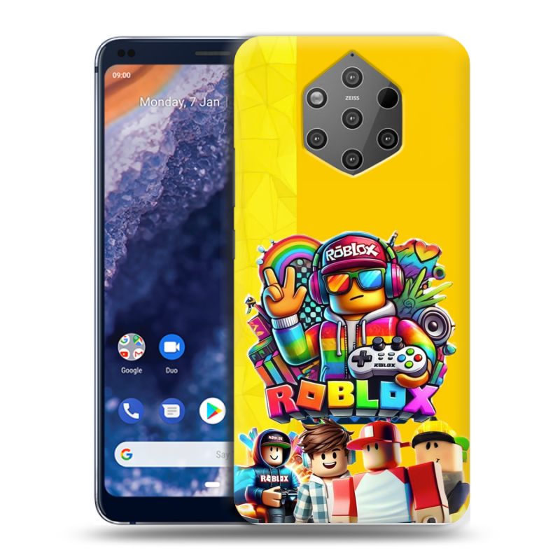 Силиконовый чехол на Nokia 9 PureView с принтом Roblox Роблокс Силиконовый чехол на Nokia 9 PureView с принтом Roblox Роблокс