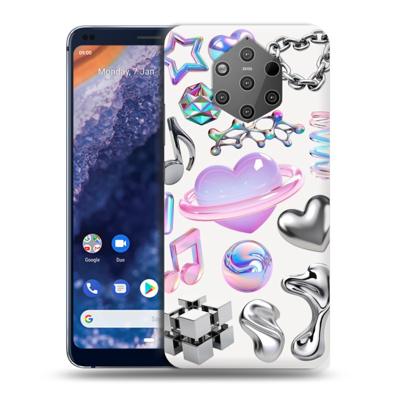 Пластиковый чехол на Nokia 9 PureView с принтом Y2K Пластиковый чехол на Nokia 9 PureView с принтом Y2K