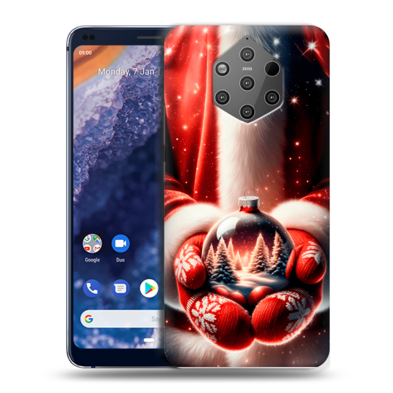 Силиконовый чехол на Nokia 9 PureView с принтом Новый год Силиконовый чехол на Nokia 9 PureView с принтом Новый год