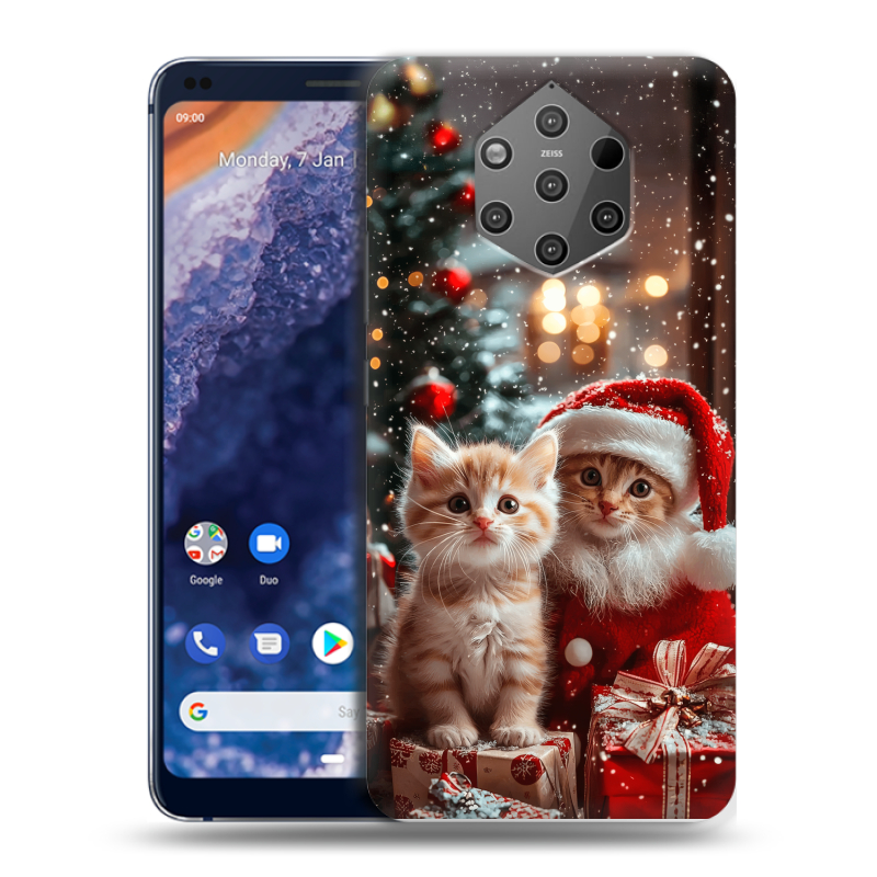 Силиконовый чехол на Nokia 9 PureView с принтом Новый год Силиконовый чехол на Nokia 9 PureView с принтом Новый год