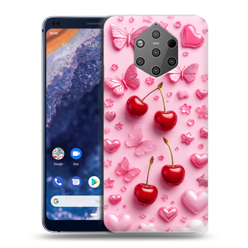 Пластиковый чехол на Nokia 9 PureView с принтом для девочек Пластиковый чехол на Nokia 9 PureView с принтом для девочек