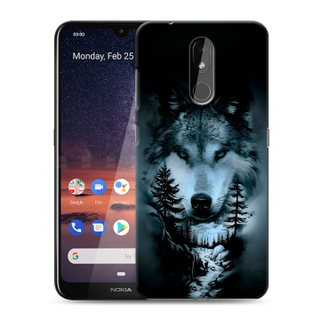 Силиконовый чехол на Nokia 3.2 с принтом Лесной волк Силиконовый чехол на Nokia 3.2 с принтом Лесной волк
