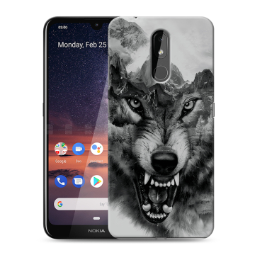 Силиконовый чехол на Nokia 3.2 с принтом Волк Силиконовый чехол на Nokia 3.2 с принтом Волк