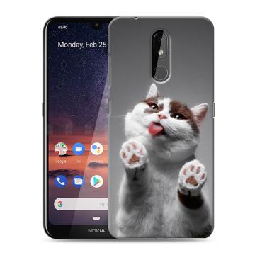 Силиконовый чехол на Nokia 3.2 с принтом Коты