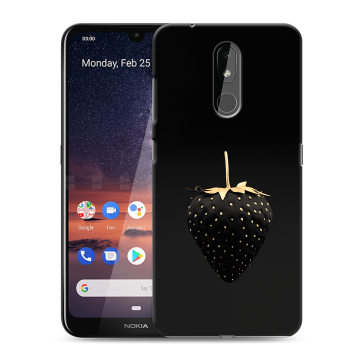 Силиконовый чехол на Nokia 3.2 с принтом Черная клубника Силиконовый чехол на Nokia 3.2 с принтом Черная клубника