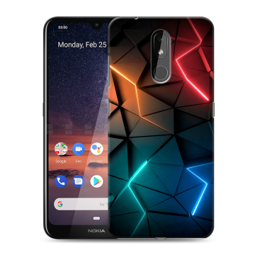 Силиконовый чехол на Nokia 3.2 с принтом Абстракция неон