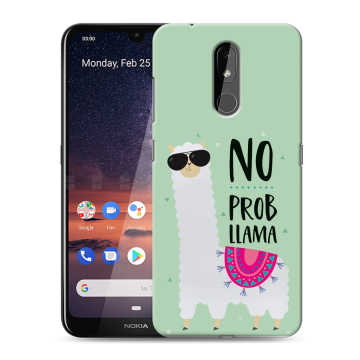 Силиконовый чехол на Nokia 3.2 с принтом Лама Силиконовый чехол на Nokia 3.2 с принтом Лама