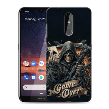 Силиконовый чехол на Nokia 3.2 с принтом Скелет карты
