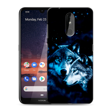 Силиконовый чехол на Nokia 3.2 с принтом Волки Силиконовый чехол на Nokia 3.2 с принтом Волки