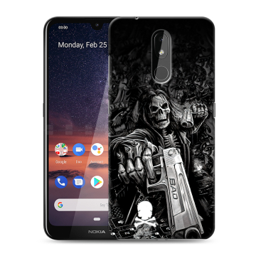 Силиконовый чехол на Nokia 3.2 с принтом Скелет