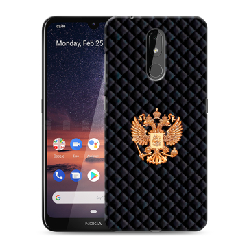 Силиконовый чехол на Nokia 3.2 с принтом Герб России принт Силиконовый чехол на Nokia 3.2 с принтом Герб России принт