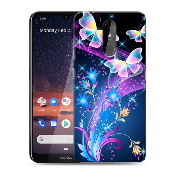 Силиконовый чехол на Nokia 3.2 с принтом Бабочки Силиконовый чехол на Nokia 3.2 с принтом Бабочки