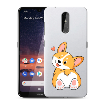 Силиконовый чехол на Nokia 3.2 с принтом Корги Силиконовый чехол на Nokia 3.2 с принтом Корги