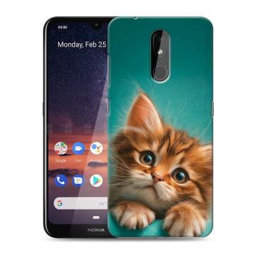 Силиконовый чехол на Nokia 3.2 с принтом котенок Силиконовый чехол на Nokia 3.2 с принтом котенок