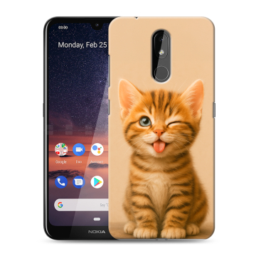 Силиконовый чехол на Nokia 3.2 с принтом котенок Силиконовый чехол на Nokia 3.2 с принтом котенок