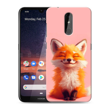 Силиконовый чехол на Nokia 3.2 с принтом милая лиса Силиконовый чехол на Nokia 3.2 с принтом милая лиса