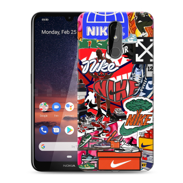 Силиконовый чехол на Nokia 3.2 с принтом Найк Nike яркий Силиконовый чехол на Nokia 3.2 с принтом Найк Nike яркий