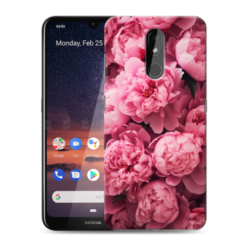 Силиконовый чехол на Nokia 3.2 с принтом цветы пионы Силиконовый чехол на Nokia 3.2 с принтом цветы пионы