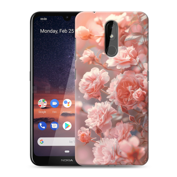 Силиконовый чехол на Nokia 3.2 с принтом Розовые розы Силиконовый чехол на Nokia 3.2 с принтом Розовые розы