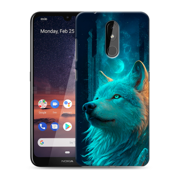 Силиконовый чехол на Nokia 3.2 с принтом бабочки саккура Силиконовый чехол на Nokia 3.2 с принтом бабочки саккура