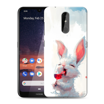 Силиконовый чехол на Nokia 3.2 с принтом кролик зайчик Силиконовый чехол на Nokia 3.2 с принтом кролик зайчик