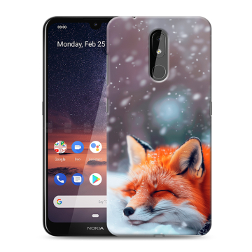 Силиконовый чехол на Nokia 3.2 с принтом лиса Силиконовый чехол на Nokia 3.2 с принтом лиса
