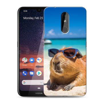 Силиконовый чехол на Nokia 3.2 с принтом Капибара Силиконовый чехол на Nokia 3.2 с принтом Капибара