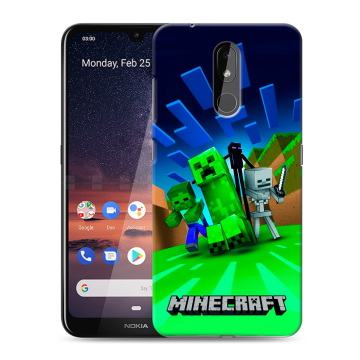 Силиконовый чехол на Nokia 3.2 с принтом Майнкрафт Силиконовый чехол на Nokia 3.2 с принтом Майнкрафт