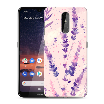 Силиконовый чехол на Nokia 3.2 с принтом цветы лаванда Силиконовый чехол на Nokia 3.2 с принтом цветы лаванда