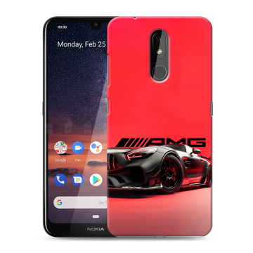 Силиконовый чехол на Nokia 3.2 с принтом Мерседес Mercedes AMG
