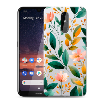 Силиконовый чехол на Nokia 3.2 с принтом Цветы паттерн