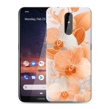 Силиконовый чехол на Nokia 3.2 с принтом Бежевые цветы
