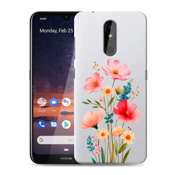 Силиконовый чехол на Nokia 3.2 с принтом Цветы