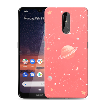 Силиконовый чехол на Nokia 3.2 с принтом Розовый космос