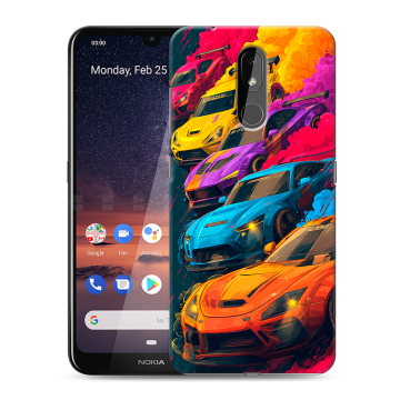 Силиконовый чехол на Nokia 3.2 с принтом Тачки