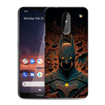 Силиконовый чехол на Nokia 3.2 с принтом Batman Бэтмен Силиконовый чехол на Nokia 3.2 с принтом Batman Бэтмен