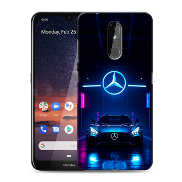 Силиконовый чехол на Nokia 3.2 с принтом Mercedes Мерседес Силиконовый чехол на Nokia 3.2 с принтом Mercedes Мерседес