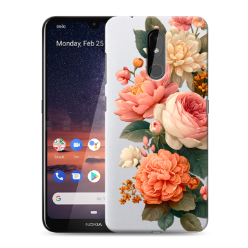 Силиконовый чехол на Nokia 3.2 с принтом цветы Силиконовый чехол на Nokia 3.2 с принтом цветы