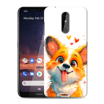Силиконовый чехол на Nokia 3.2 с принтом корги Силиконовый чехол на Nokia 3.2 с принтом корги
