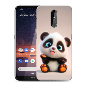 Силиконовый чехол на Nokia 3.2 с принтом милая панда Силиконовый чехол на Nokia 3.2 с принтом милая панда