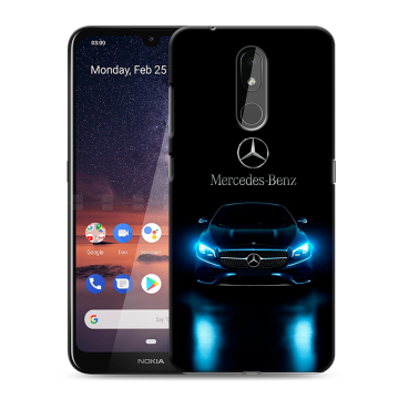 Силиконовый чехол на Nokia 3.2 с принтом Mercedes Мерседес