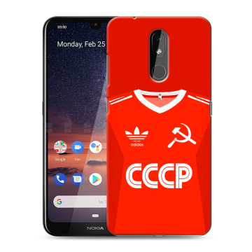 Силиконовый чехол на Nokia 3.2 с принтом Флаг Герб СССР Силиконовый чехол на Nokia 3.2 с принтом Флаг Герб СССР
