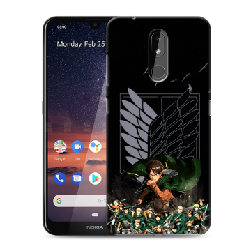 Силиконовый чехол на Nokia 3.2 с принтом Атака титанов Силиконовый чехол на Nokia 3.2 с принтом Атака титанов